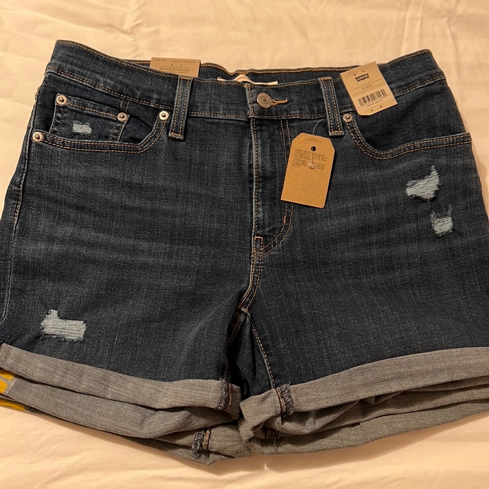 Levi brand shorts denim brand new with tags women size 8